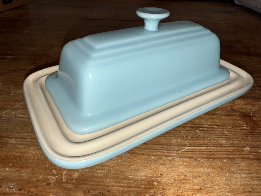 Le Creuset Light Blue Robins Egg? Butter Dish