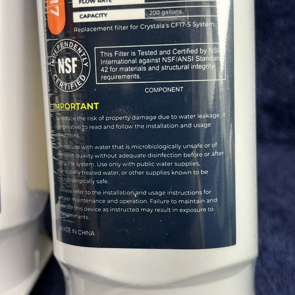 (2) PACK Crystala Water Filter CF17 HAF-QIN/EXP DA97-17376B DA97-08006C NEW