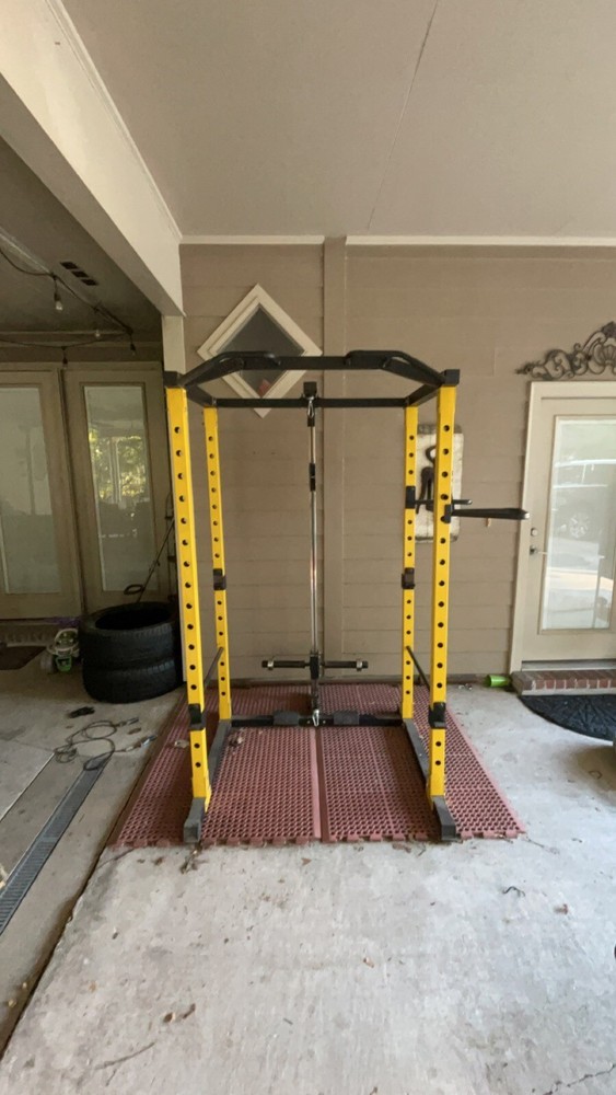 *SEND OFFERS* Squat Rack with Lat Pull-down PLUS ALL WEIGHTS *READ DESCRIPTION*