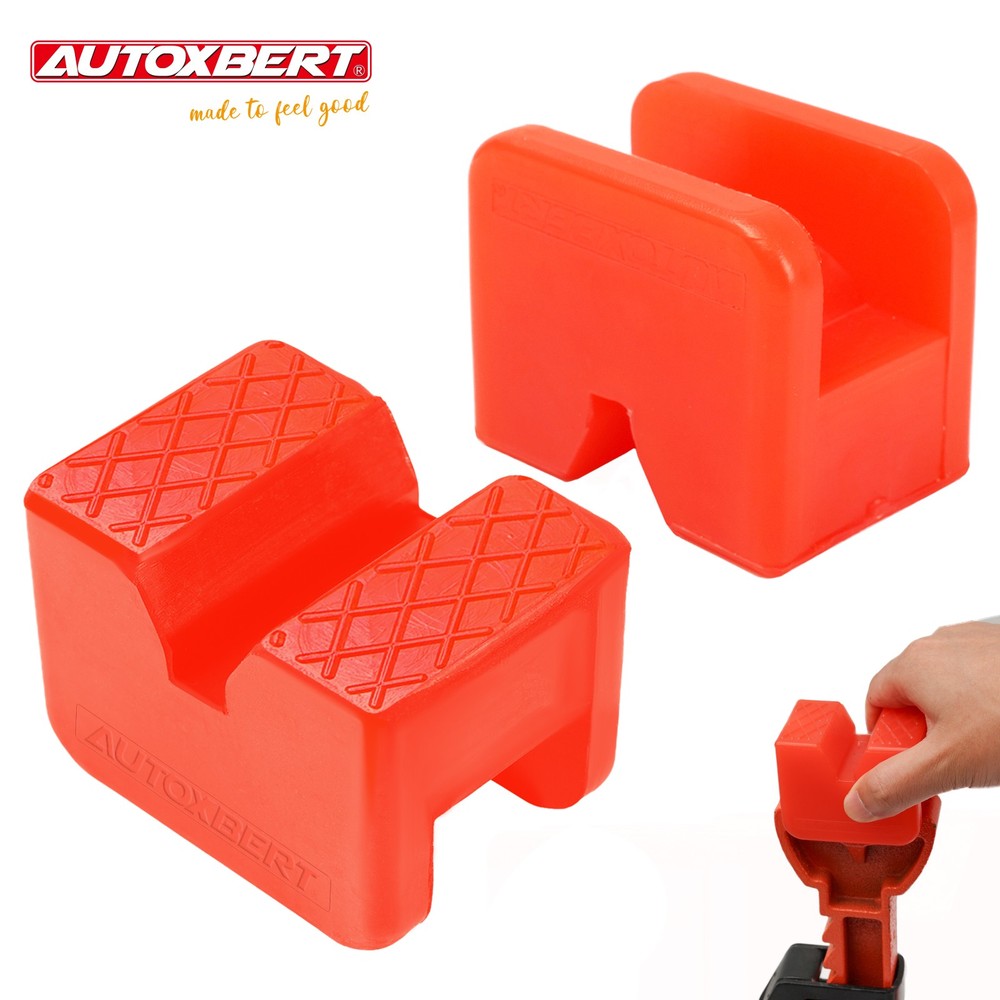 2xCar Axle Jack Pad Lifting Stand Pad Adapter Frame  Rail Protector Polyethylene