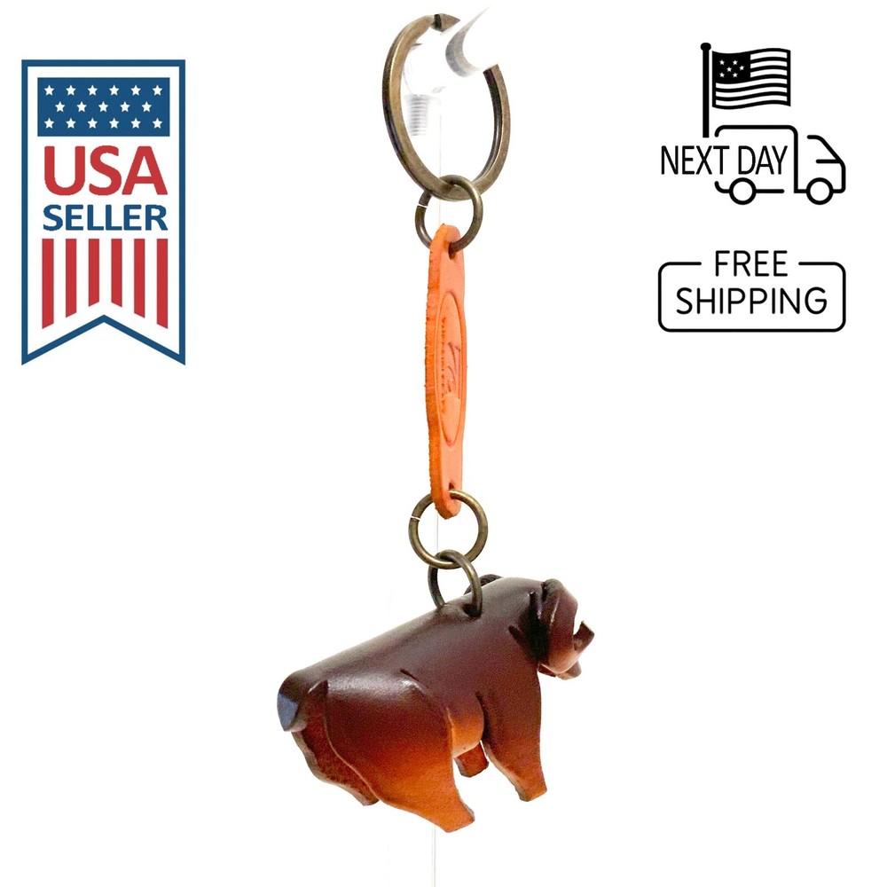 Rambouillet Sheep Handmade Leather Keyring