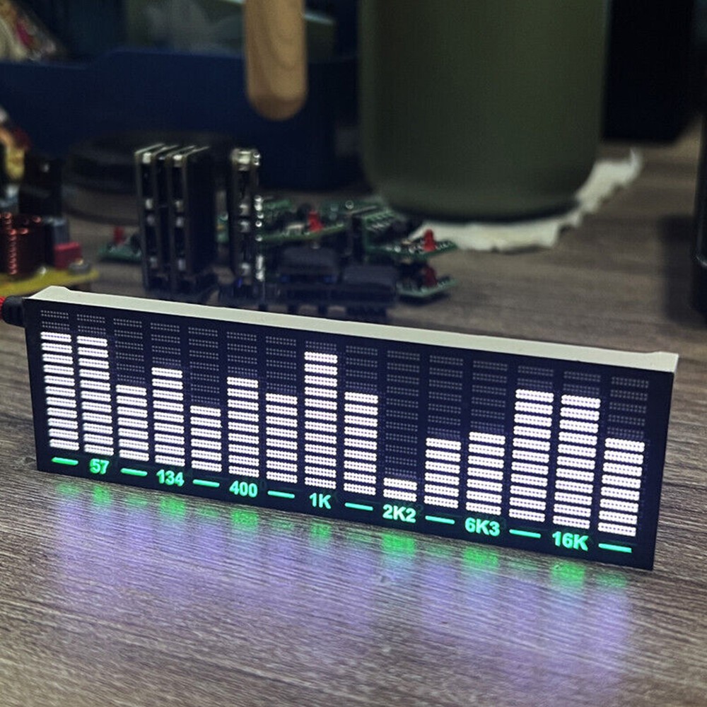 15segment Spectrum LED Display Sound-controlled Audio Level Indicator VU Meter