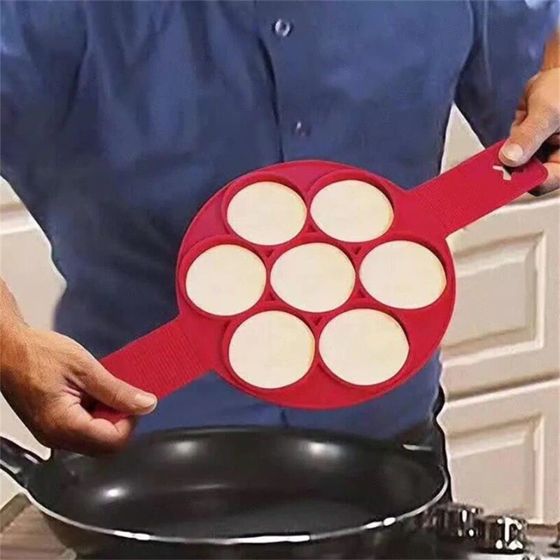 7 Holes Silicone Mold Pancake Maker Nonstick Egg Ring Maker Kitchen Accessories