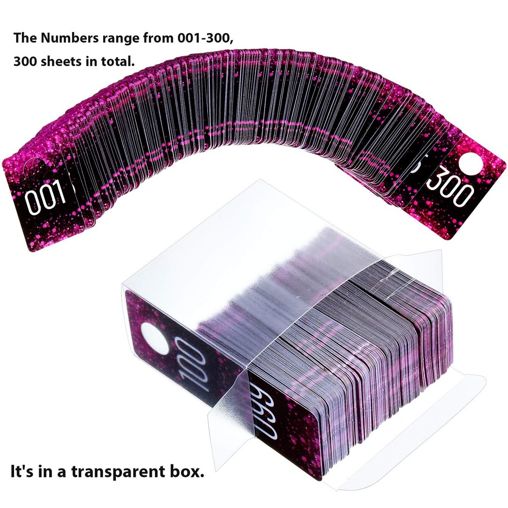 Jetec Live Plastic Number Tags Consecutive Tag, Reusable Normal Reversed Image