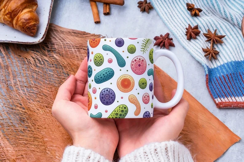 Personalized Microbes Mug Lab Coffee Cup Gift