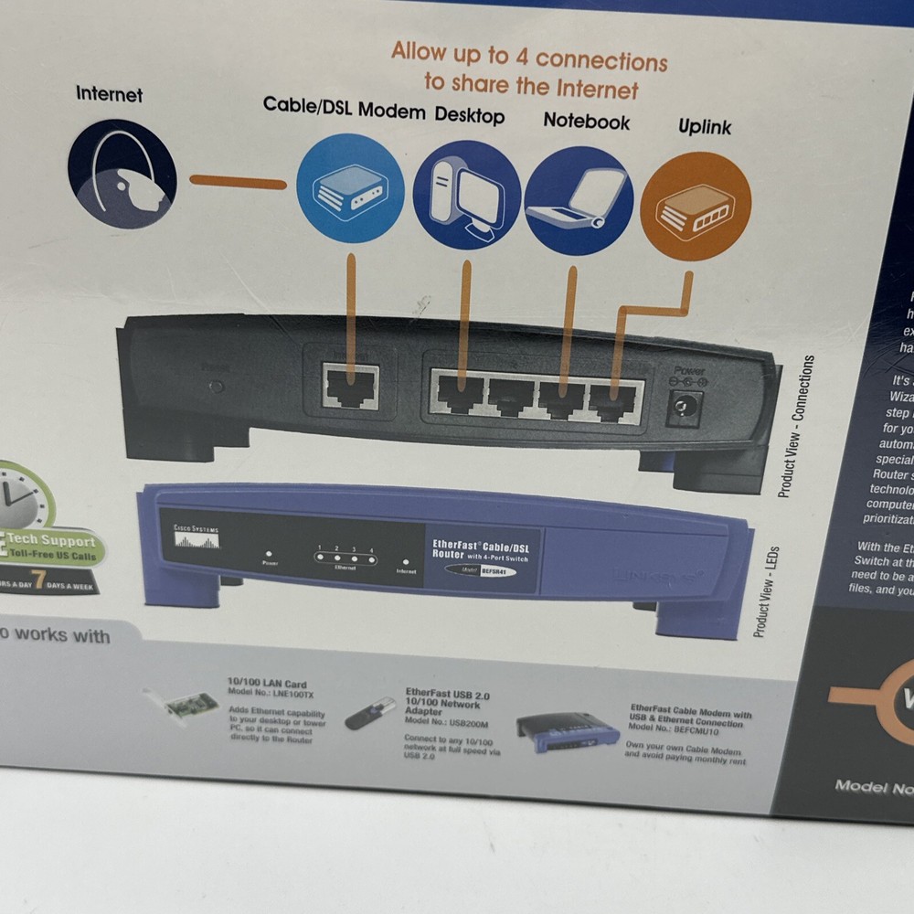 Linksys 4-Port 10/100 Wired Router (BEFSR41)