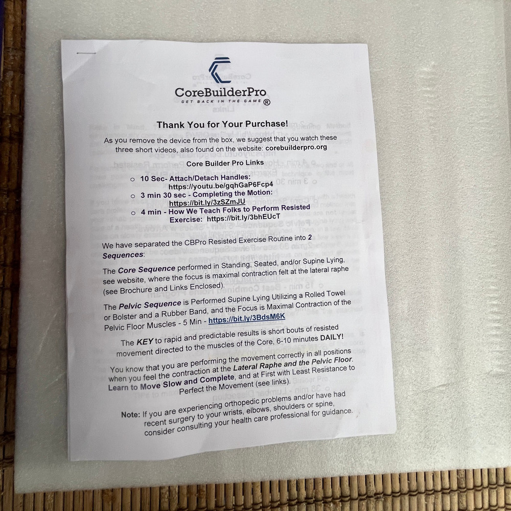 Core Builder Pro Device & Method Exercise ABE Core Training