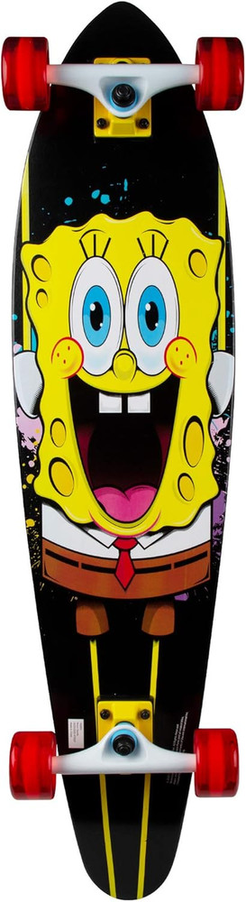 Spongebob 36" Longboard Skateboard – Durable Maple Deck, Smooth PU Wheels, Great