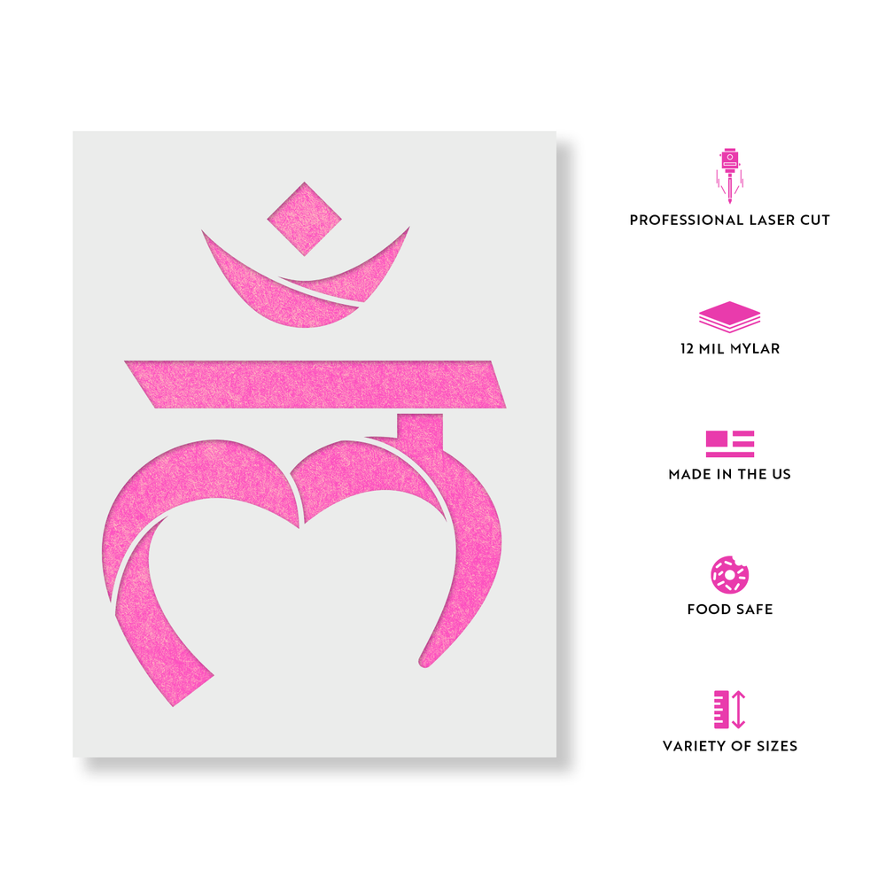 Muladhara Root Chakra Symbol Stencil