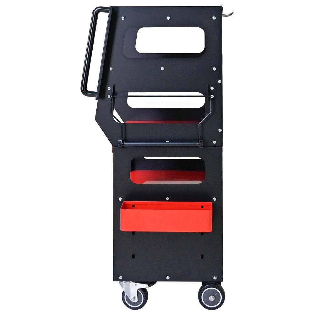 4 Layer MULTI PURPOSE TROLLEY FOR DIAGNOSTICS, Red + Black