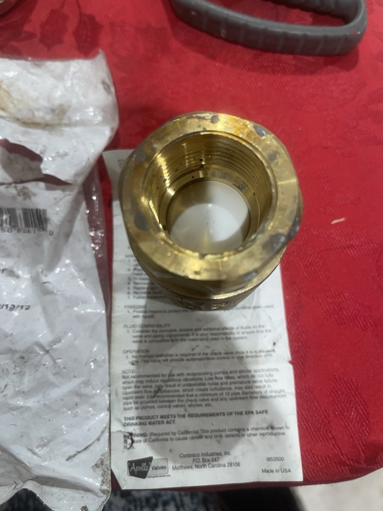 Apollo Valves 61-105-01: 1” Threaded Bronze Spring Check Valve