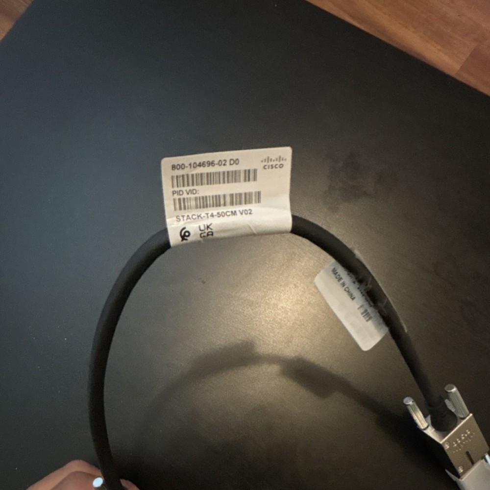 Cisco StackWise Stacking Cable 50cm Black STACK-T4-50CM V02 800-104696-02