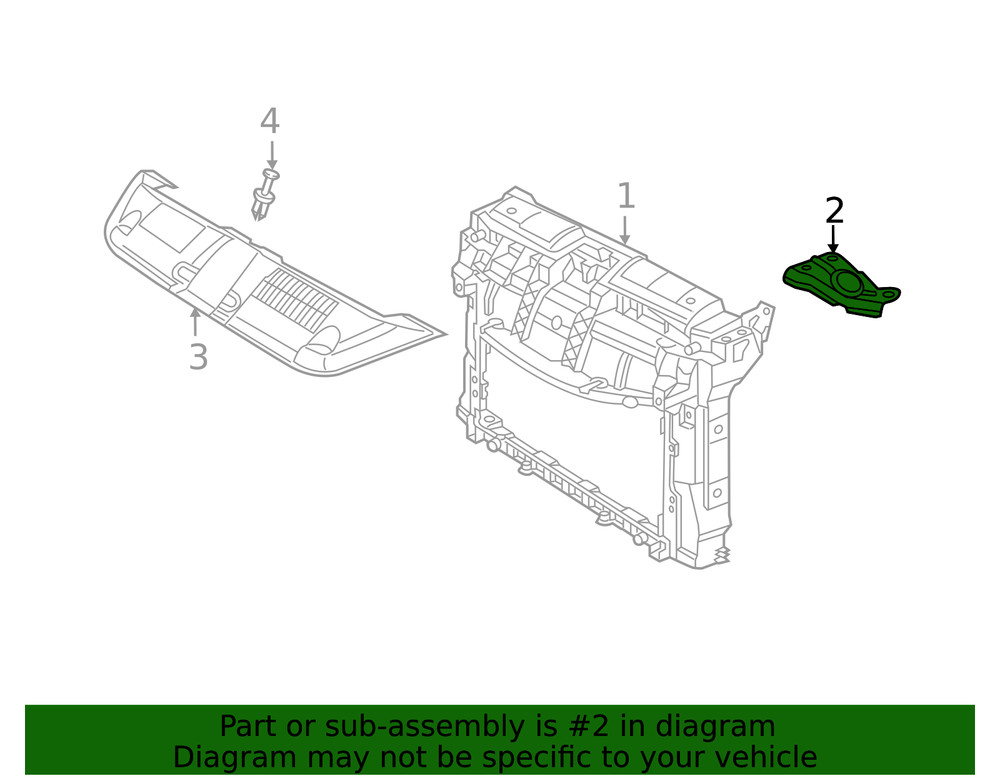 Genuine Volkswagen Upper Support 5C5-805-932-A