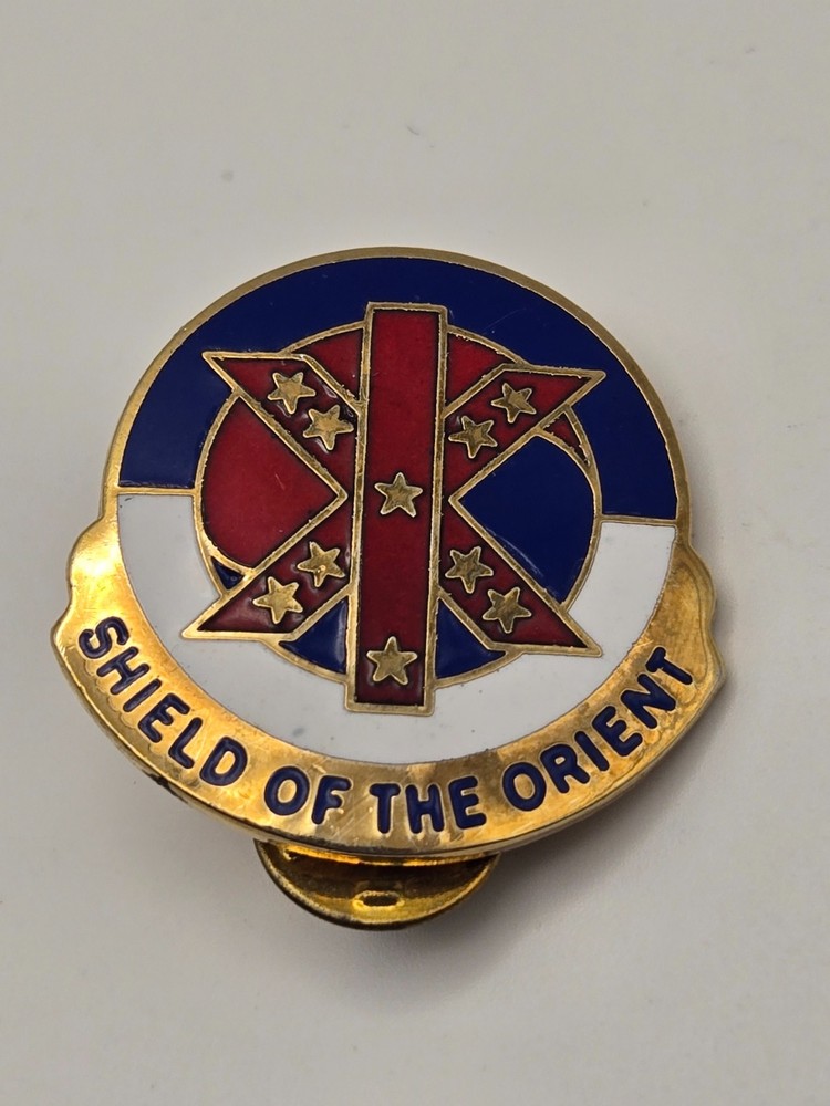 2 Vintage Army 9th Support Command DUI Pins NS Meyer NY