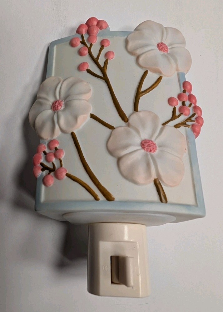Ceramic Floral Night Light Flowers