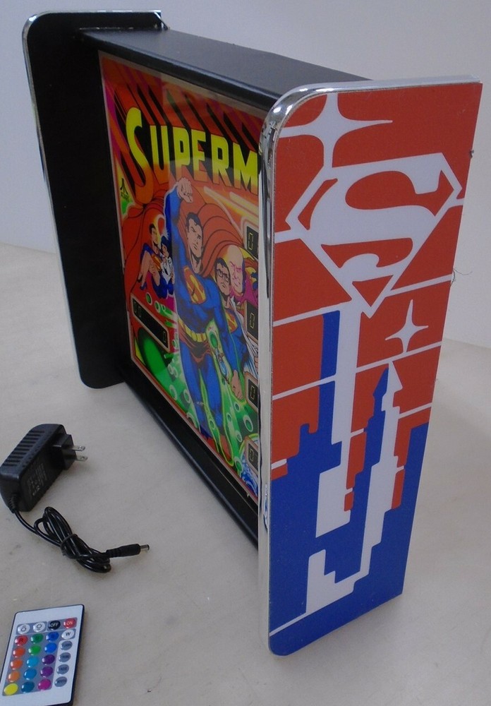 Superman Pinball Head LED Display light box