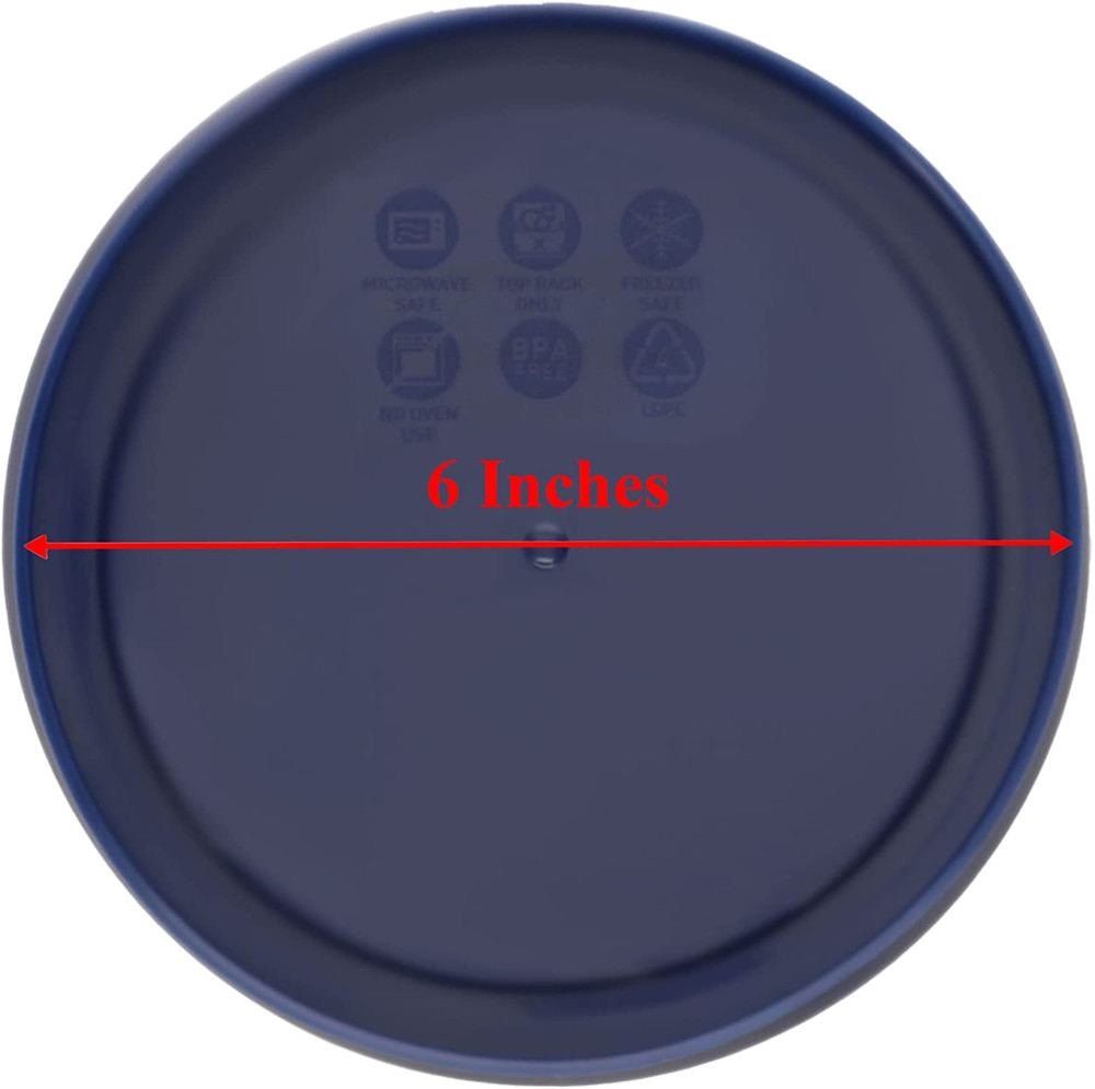 Pyrex 7201-PC 4-Cup Dark Blue round Replacement Lids - 3 Pack - Original Genuine