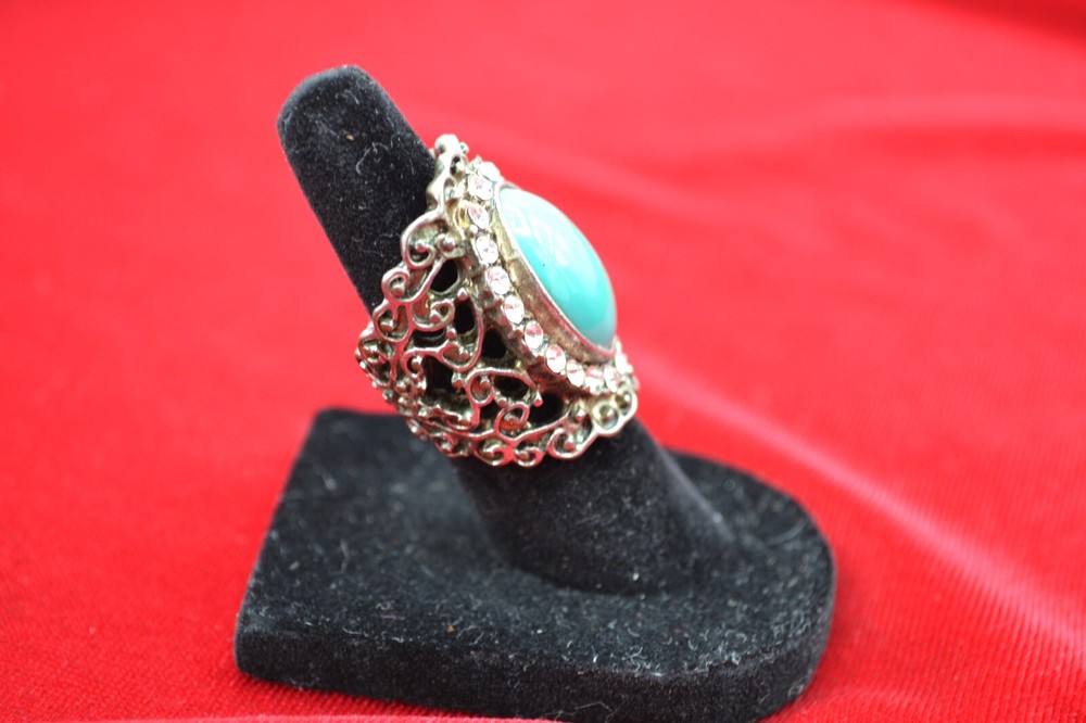 vintage faux turquoise ring size 5