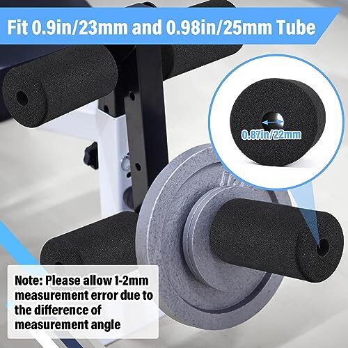 4 Pack Foam Foot Pads Rollers Replacement for Weight Bench Exercise Machines
