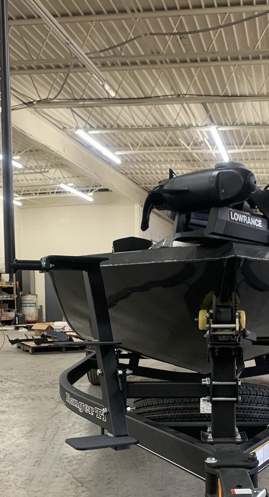 Winch mount triple step boat trailer steps