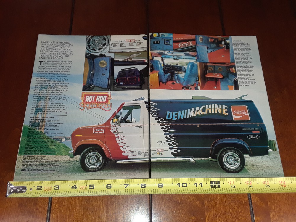 1977 FORD VAN LEVIS DENIMACHINE COCA COLA ORIGINAL ARTICLE
