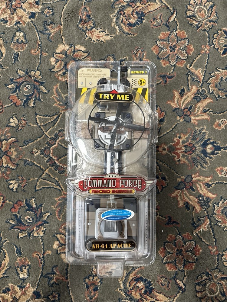Command Force Micro Series AH-64 apache, dual flight R/C heli, series 1, NEW