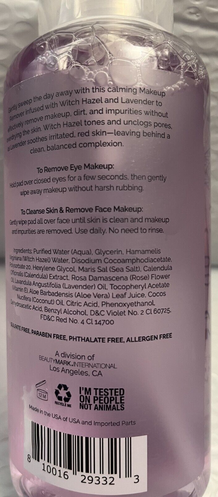 LACUNA DOUBLE ACTION EYE&FACE MAKEUP REMOVER 16FLOZ