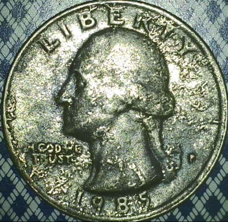 1985 P WASHINGTON ??ODD SURFACE OBV/REV??ERROR??[A147]