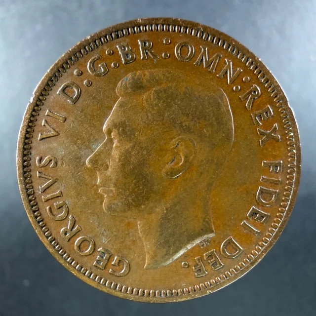 1950 Great Britain Half Penny George VI Bold Design