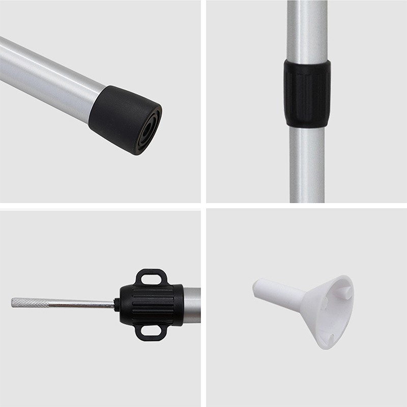2PCS Camping Canopy Pole Aluminum Alloy Telescopic Tent Support Foldable