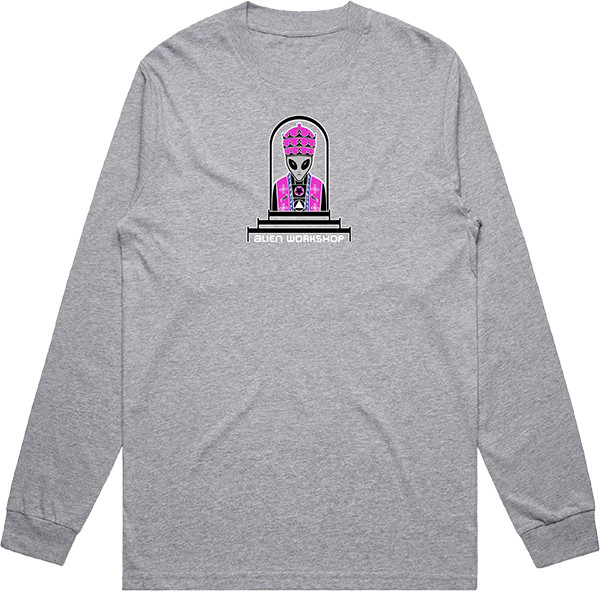 Alien Workshop Priest Long Sleeve Shirt MEDIUM Heather Grey