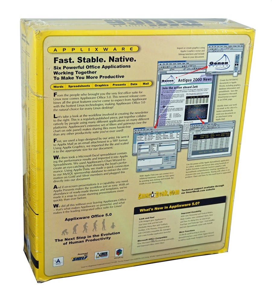 Applixware 5.0 OFFICE SUITE for Linux Applix works with all Linux distributions