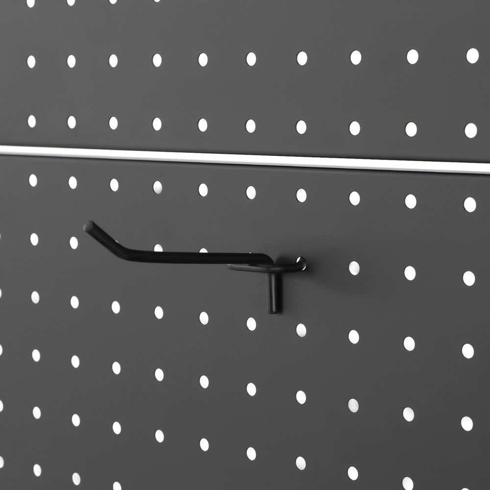 Peg Board Display Stand, Retail Display Rack with 10 Hooks 93*34*178cm Black