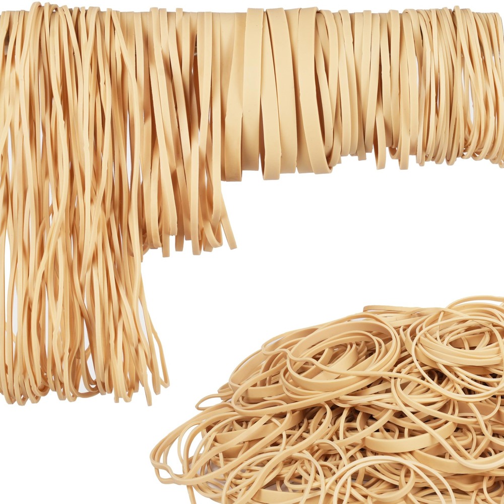 Rubber Bands, 0.5bl Assorted Size Bands Elastics Band for Office Beige