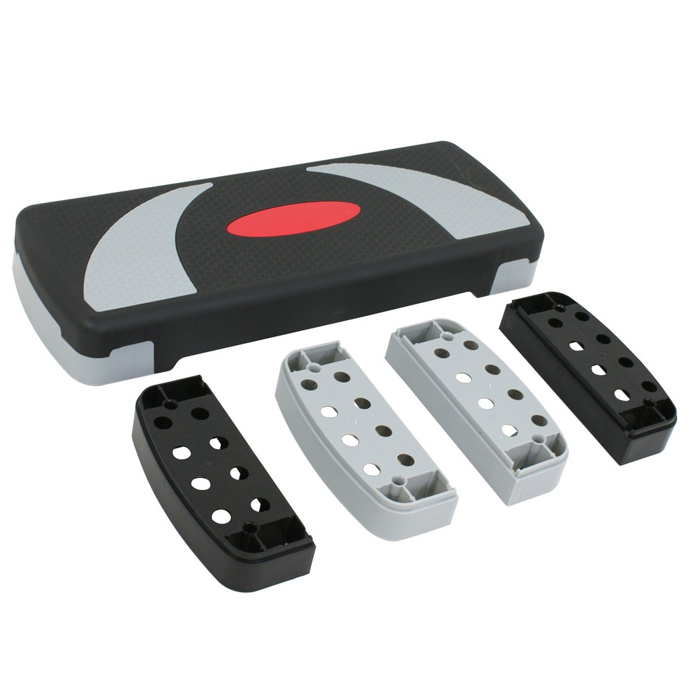 2PCS 30" Aerobic Exercise Step Platform w/4 Risers Adjust Height Workout Stepper