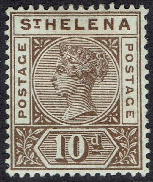 ST HELENA 1890 QV 10D