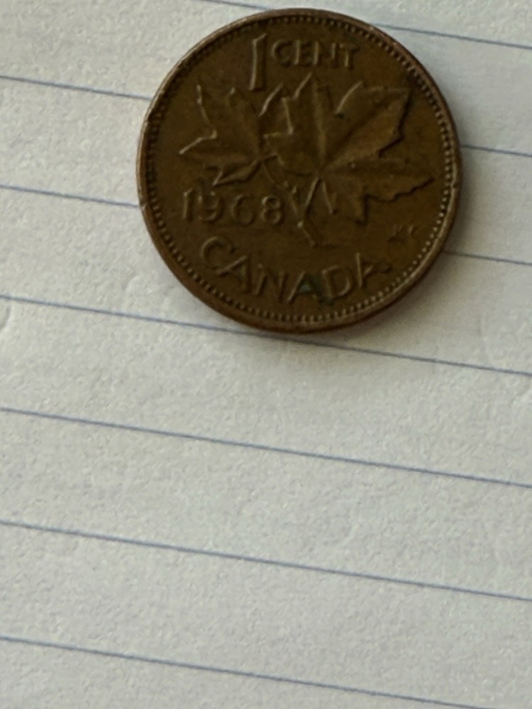 1968 Canada 1 Cent Coin