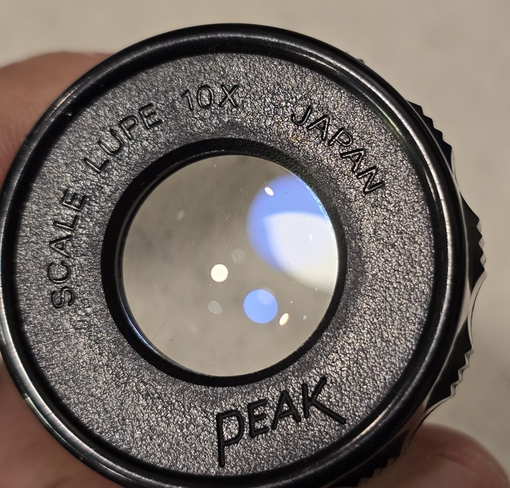 PEAK SCALE LUPE 10X (With Extra Glass - MM, ANGLE, CIRCLE DIAMETER)