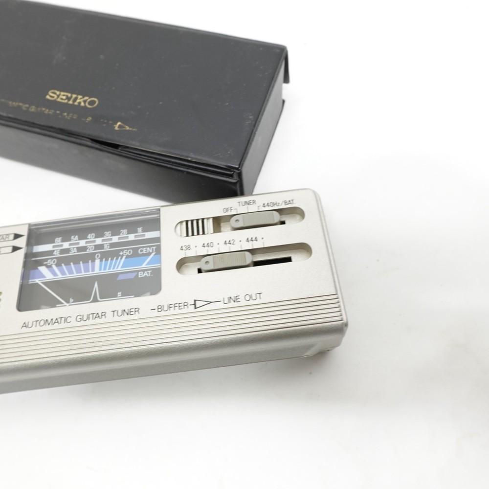 SEIKO AUTOMATIC GUITAR TUNER ST-388 Silver