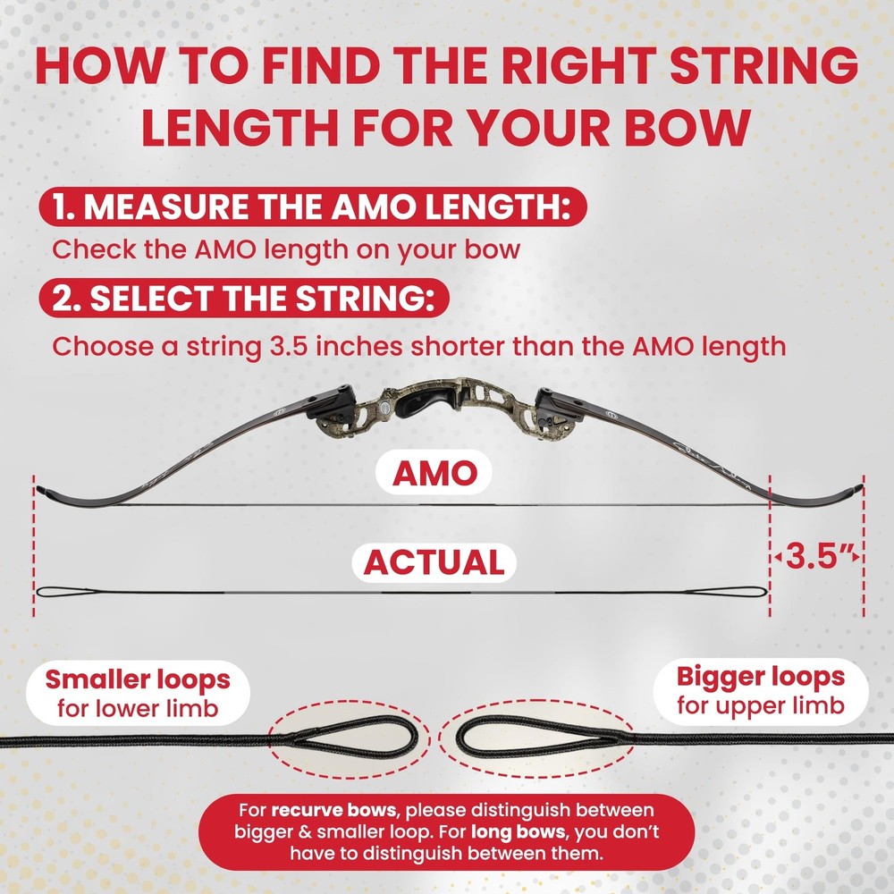 Legend Recurve Bow String - Dacron Bow String Replacement - Traditional Bowst...