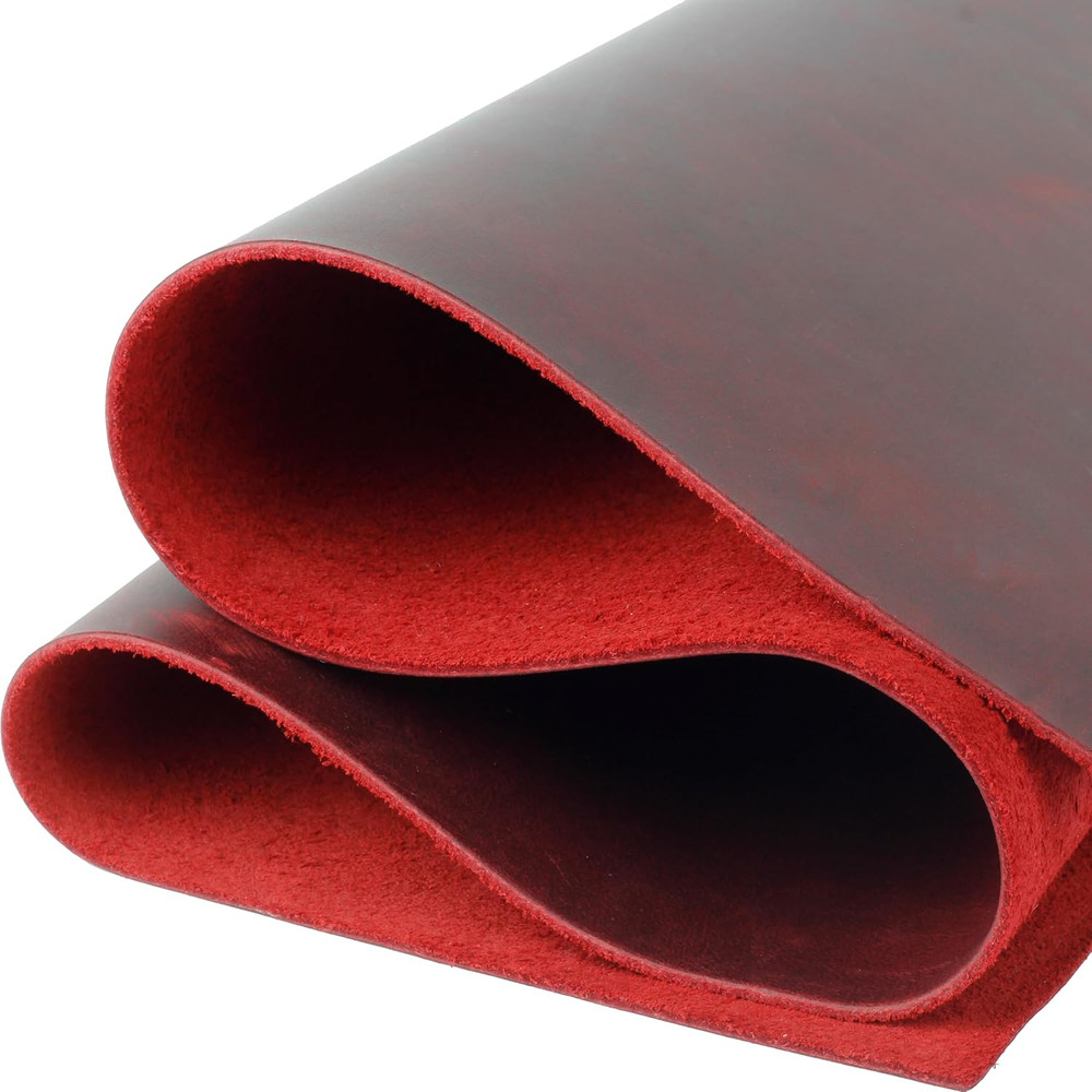 Real Leather Tooling Sheet for Crafting Tools, Wallets - Thick Crazy Horse Ma...