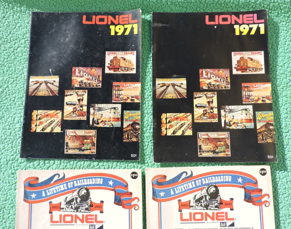 4) - 2) LIONEL 1971 CATALOGS & 2) 1970 POSTERS