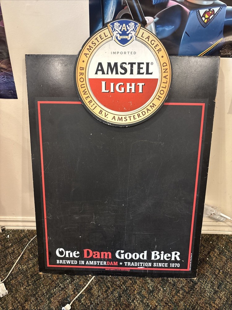 2009 Bar Menu - Amstel Light Chalkboard - 31 1/2 X 24