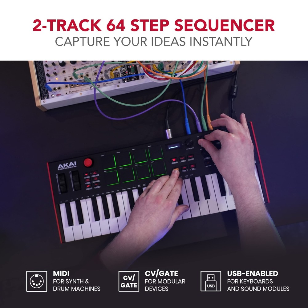 Akai Professional MPK Mini Plus - USB MIDI Keyboard Controller with 37 Mini Keys