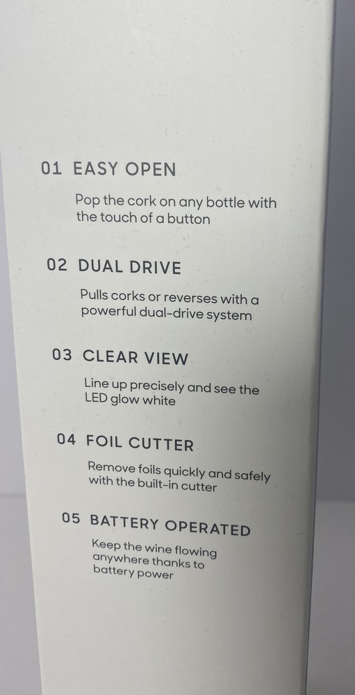Sharper Image Automatic Universal Wine Bottle Opener With Removable Foil Cutter