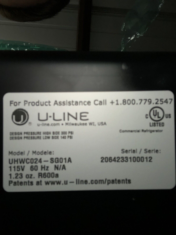 U-Line 1 Class UHWC024SG01A 24 Inch Wine Refrigerator