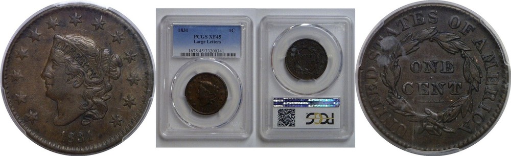1831 Large Cent   PCGS XF-45