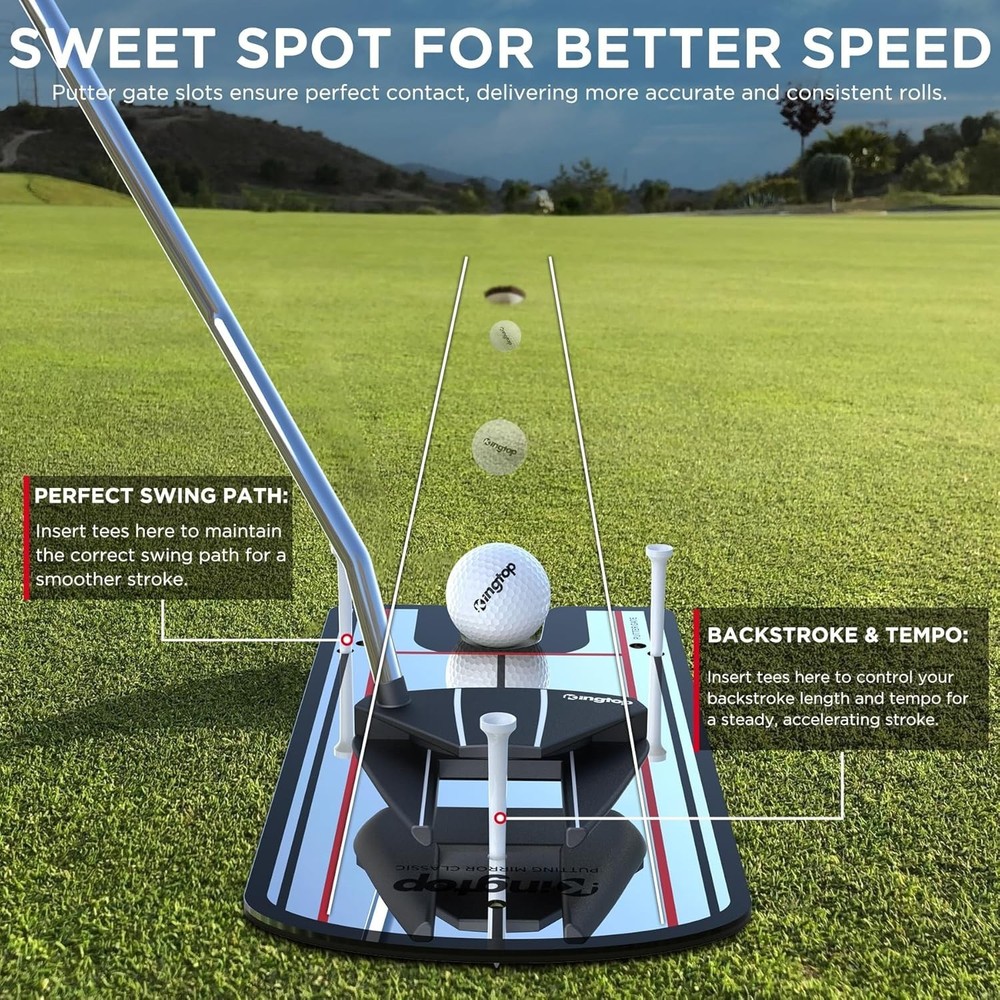 Foldable Portable Putting Mirror - Essential Training Aid for Consistent Putting