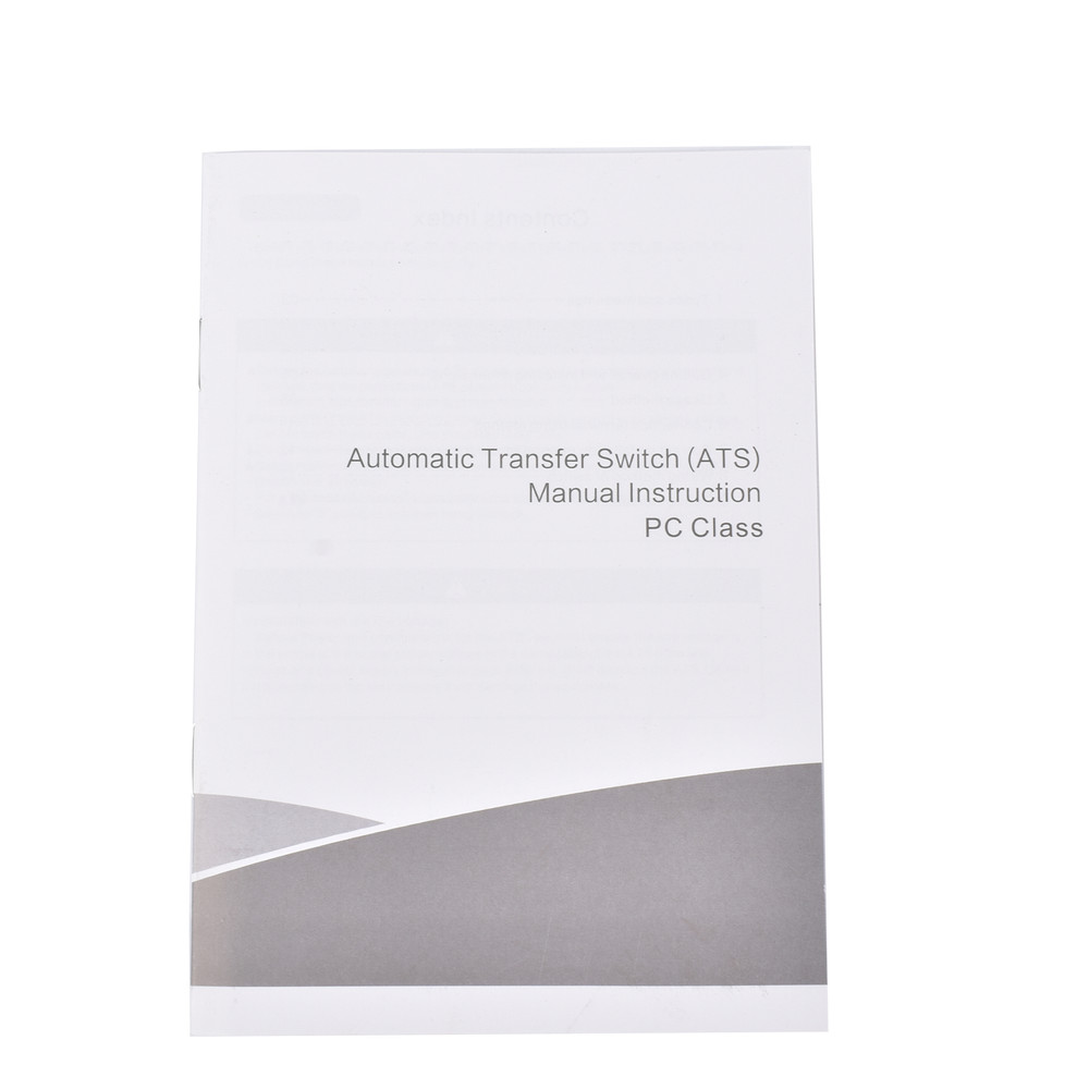 Industrial Automatic Transfer Switch 4P 400A 110V / 220V White and Black Metal