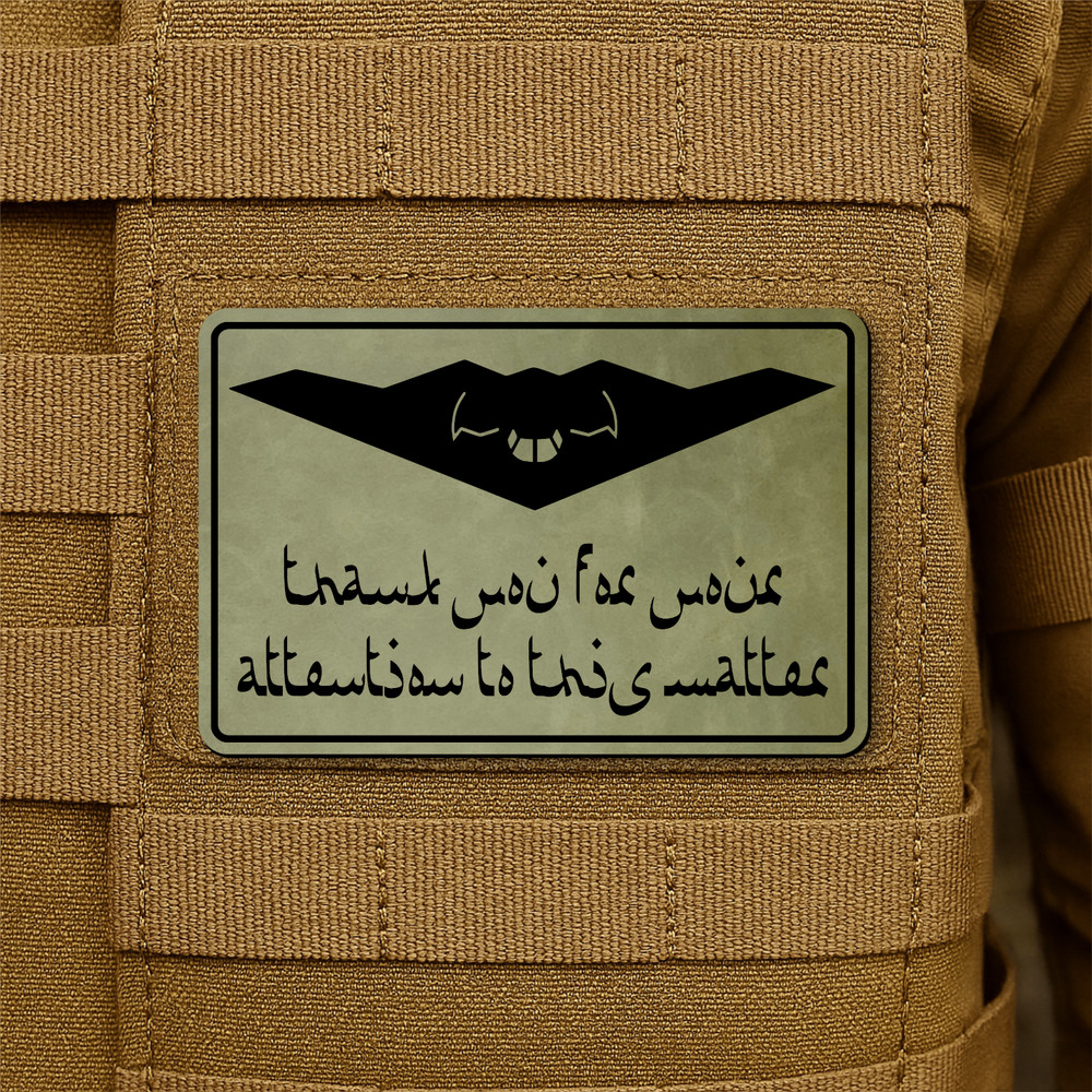 Funny B2 Spirit Bomber Morale Patch 2"x3" Hook & Loop Tactical Patch